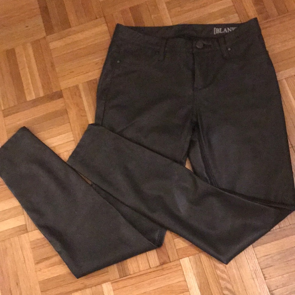 Blank NYC grey leather jeans